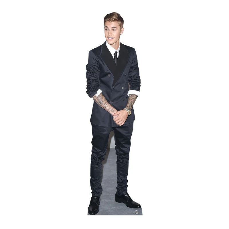 Star Cutouts SC1152 Justin Bieber Smart Suit Lifesize Cardboard Cutout with Mini – Music Fan Display, Party Decoration & Collector Gift
