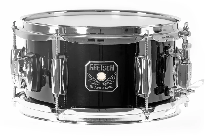 Gretsch SD Snare Drum - Black Hawk Mighty Mini - Full Range - 7-Ply Poplar Shell - Chrome Hardware - Black - 10"x5.5", BH-5510-BK