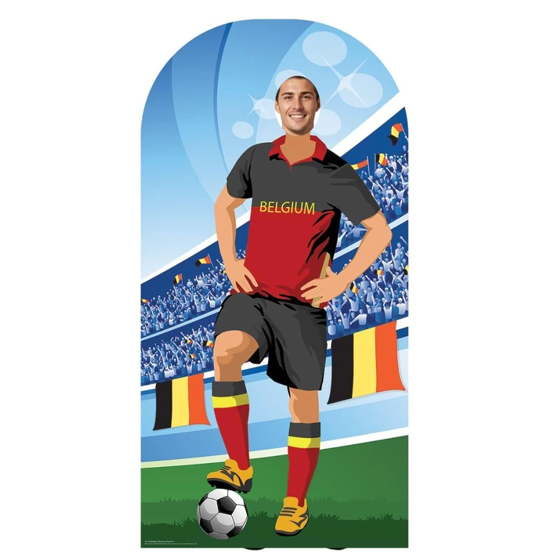 Belgium (World Cup Football Stand-in) Adult Size 6ft /190cm Tall with Free Mini Destop Cut Out