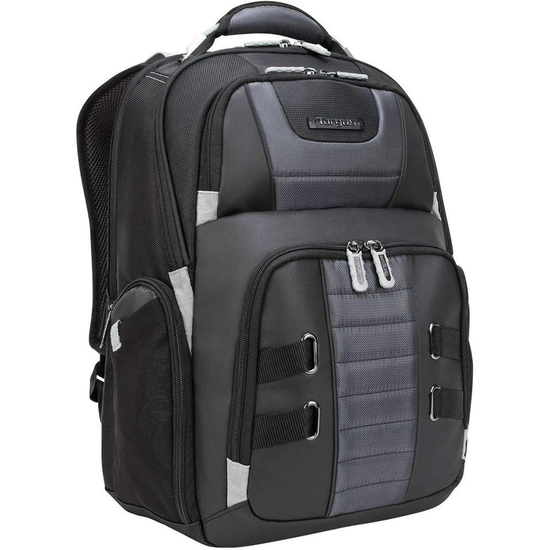 Targus DrifterTrek Backpack with USB Power Pass-Thru Port, Air-Mesh Back Support, Protective Cradle Fits 11.6-15.6-Inch Laptop, Black/Grey(TSB956GL) - Image 1