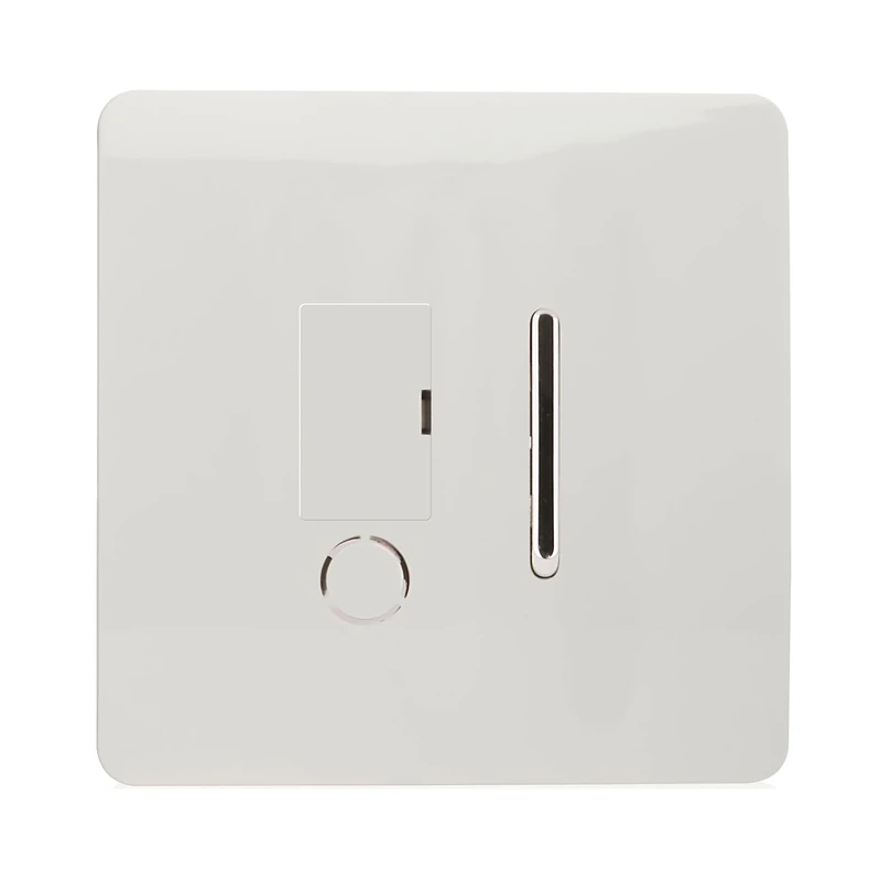 Trendi Switch 13A Fused Spur - Ice White Screwless Plate - Image 1