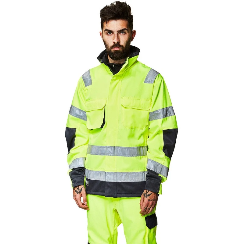 Helly Hansen Workwear Unisex Adult Helly Hansen Wokrwear, Yellow/Charcoal, XS Chest 35 Inches - Image 1