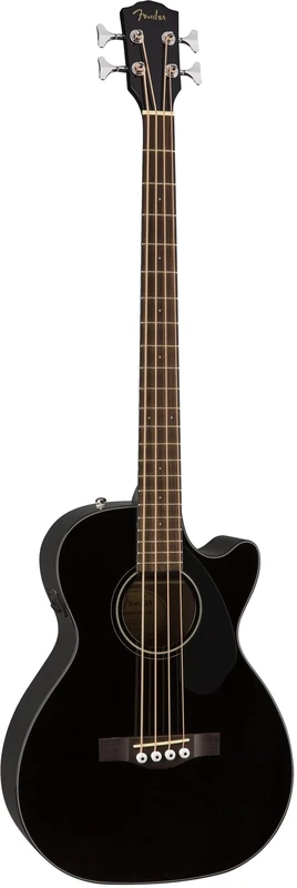 Fender CB-60SCE Acoustic Bass, Walnut Fingerboard, Black, Comes with Free Virtual Lessons