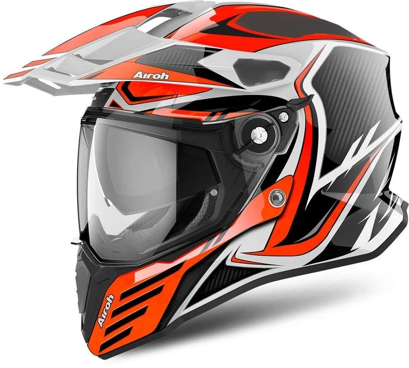 HELMET AIROH COMMANDER CARBON ORANGE GLOSS S
