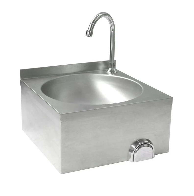 HENDI 810316 Washbasin knee operated, 400x400x(H)450 mm