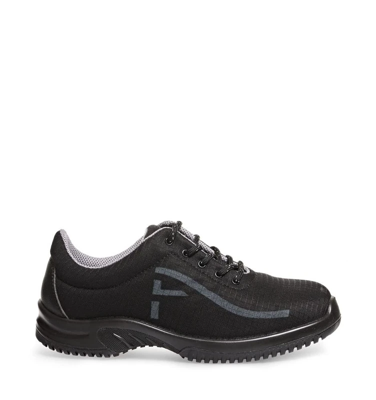 Abeba Uni6 1628 Low Cut Safety Shoes, Microfibre Textile, Black