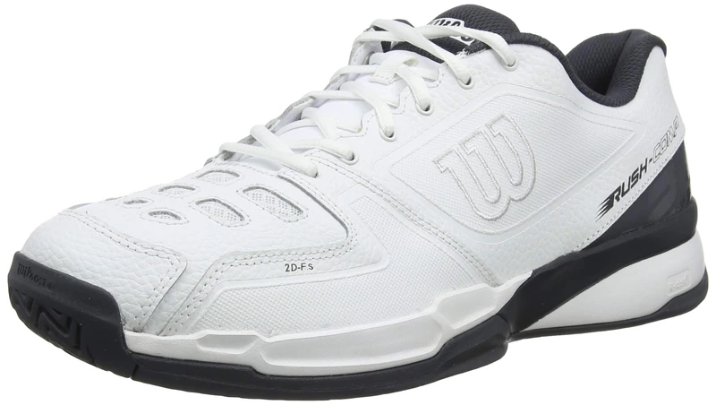 Wilson RUSH COMP LTR, Unisex Adults’ Tennis Shoes, White (White/White/Ebony White/White/Ebony), 11.5 (46 2/3 EU)