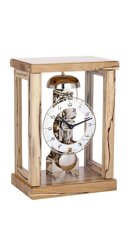 Hermle Table Clock, Wood, Light ice Beech, 18,5cm x 26,5cm x 12,5cm
