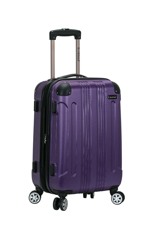 Rockland 20" Expandable Carry On, Spinner Luggage, Purple
