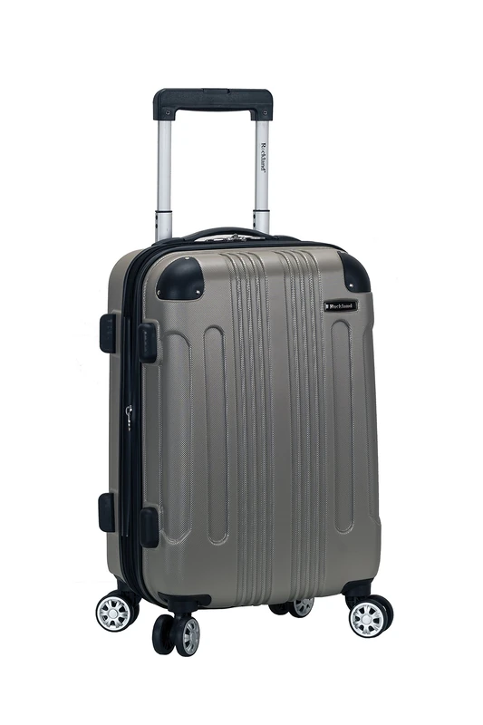 Rockland Hardside Expandable Luggage with Spinner Wheels, Multicolor, Silver, Carry-On 20-Inch, Rockland London Hardside Spinner Wheel Luggage