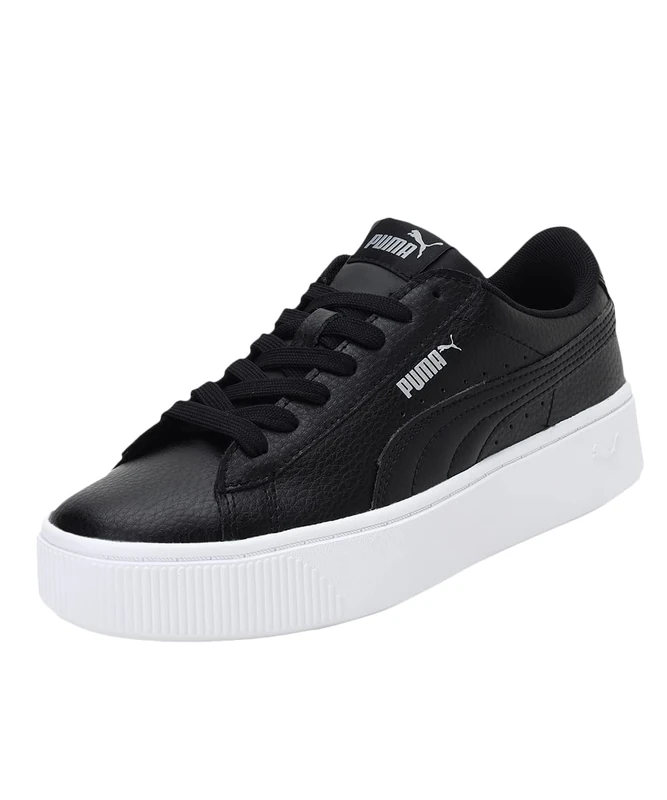 Puma Women Puma Vikky Stacked L Sneakers, Puma Black-Puma Black, 3.5 UK