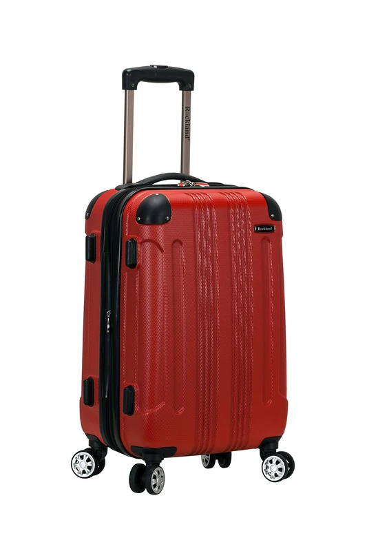 Rockland London Hardside Spinner Wheel Luggage, red, Carry-On 20-Inch, London Hard Case with Swivel Wheel