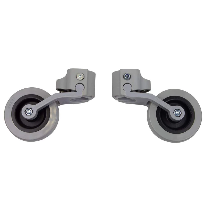 Kit of Two Rear Wheels Adaptable to Adult Walkers | Kit of Two Wheels and Leg Clamp | Easy Installation
