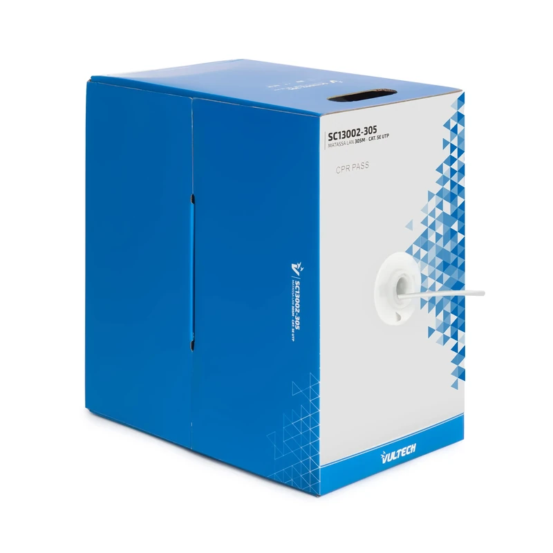 Vultech 305 Metres Cat.5e UTP Ethernet Network Cable, 24 AWG, REEL OF 305 M, Compatible with Computers, Routers, Servers and other Ethernet-enabled Devices