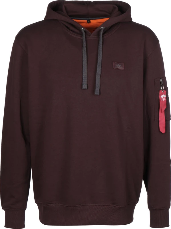 Alpha Industries Men's X-Fit Hoody Hooded Sweatshirt, Deep Maroon, 3XL