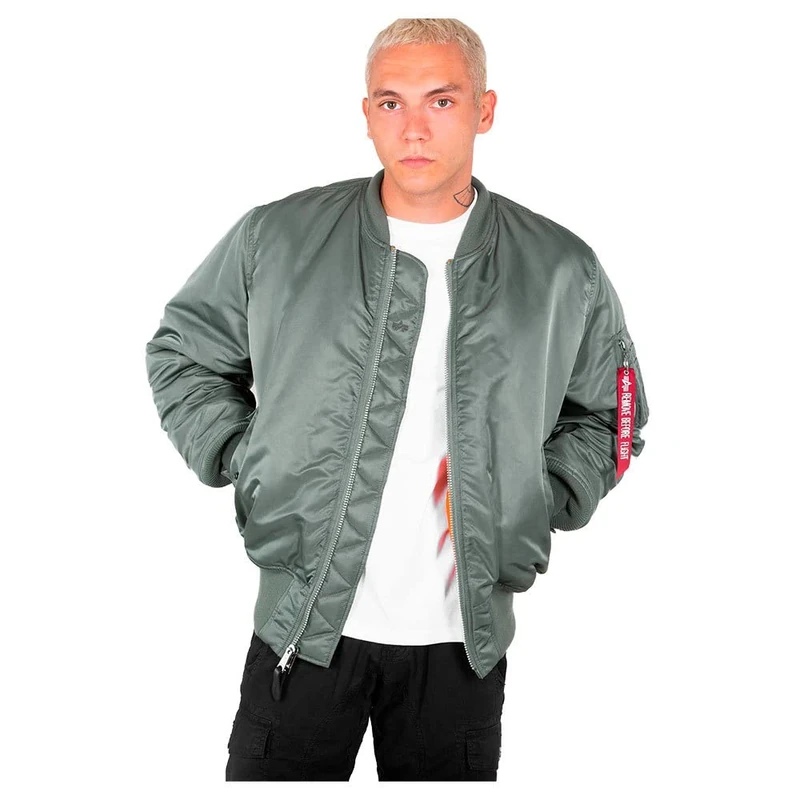 Alpha Industries MA-1 Bomber Jacket for Men Vintage Green