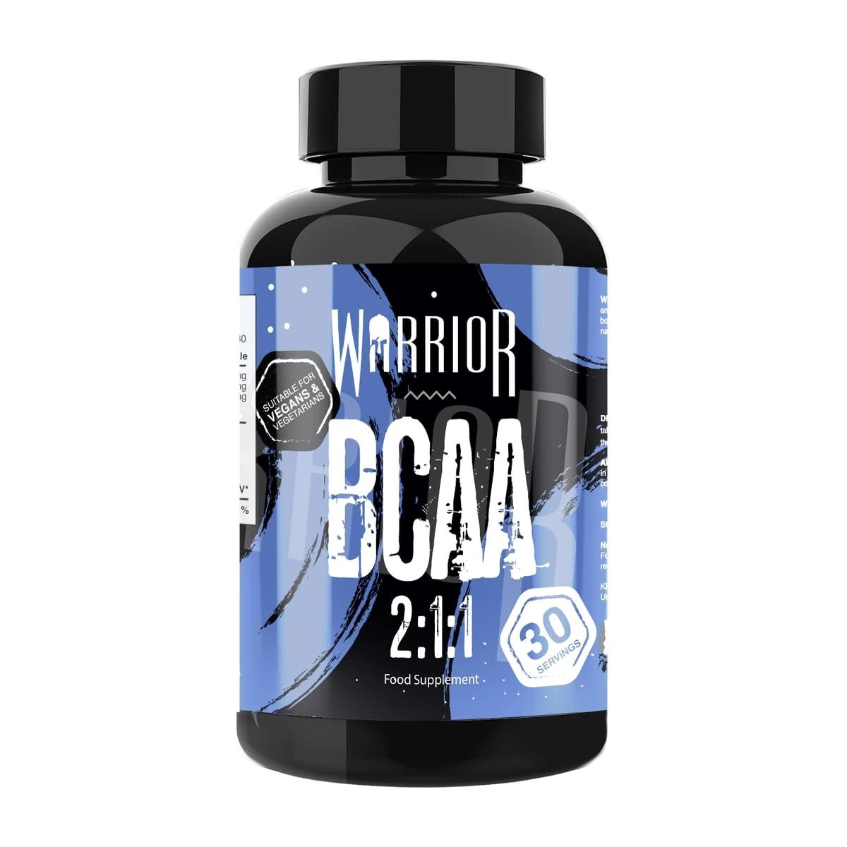 Warrior BCAA 60 Tablets - Branched Chain Amino Acids - Ultra Pure Pharmaceutical Grade Leucine, Isoleucine and Valine in a 2:1:1 Ratio
