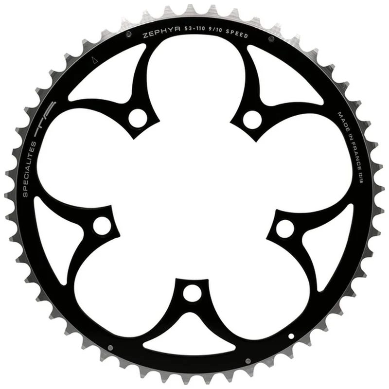 Spécialités TA Zephyr Compact 5-Arm 110pcd 9/10 Speed Chainring, Outer 51t, Black