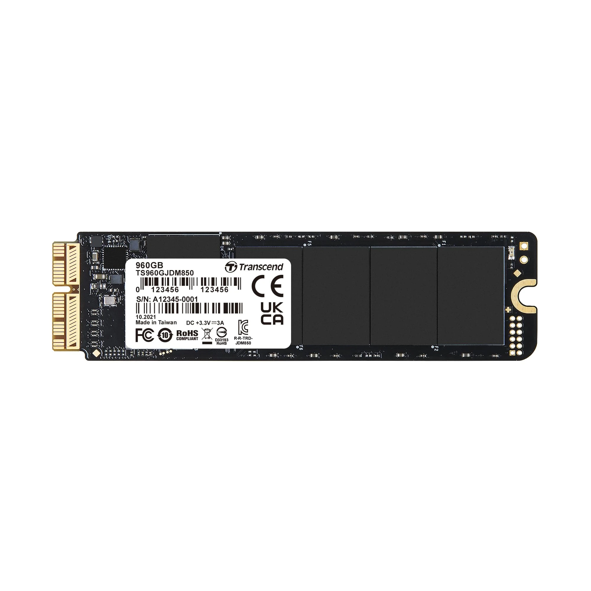 Transcend 960GB JetDrive 850 SSD (without Enclosure)for MacBook Air 11 Inch and 13 Inch(Mid 2013 – 2017),MacBook Pro Retina 13 Inch and 15 Inch(Late 2013 – Mid 2015) Up to 1600/1400 MB/s-TS960GJDM850