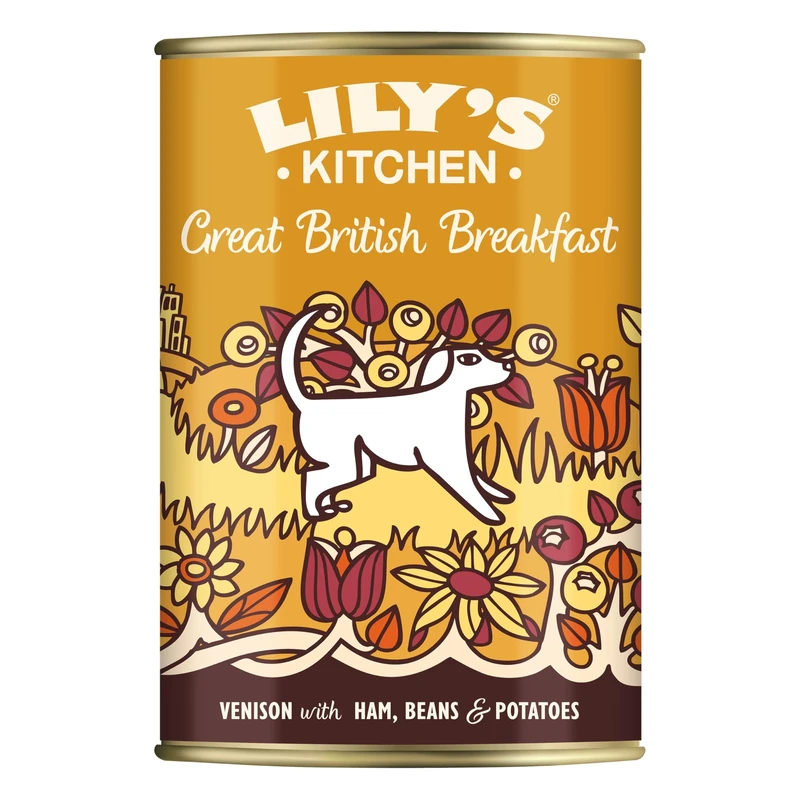 Lily's Kitchen Made with Natural Ingredients Adult Wet Dog Food Tin Great British Breakfast 6 x 400g