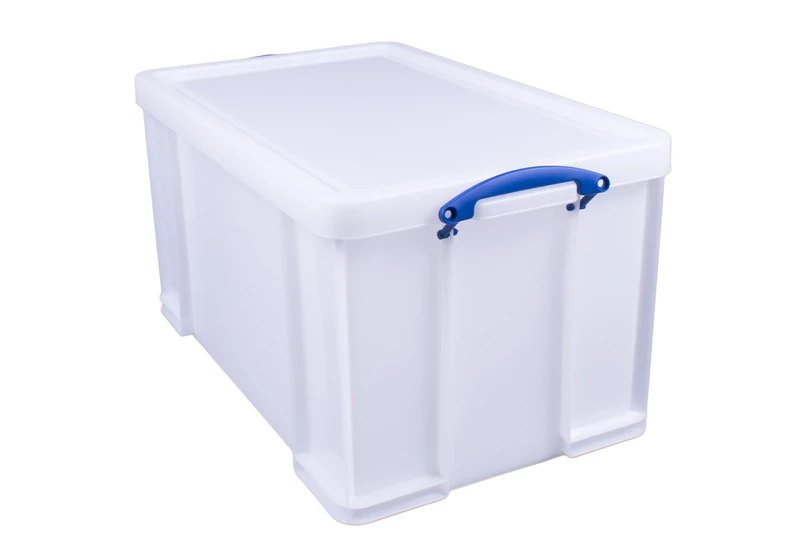 Really Useful Box Plastic Storage 84 Litre White Strong
