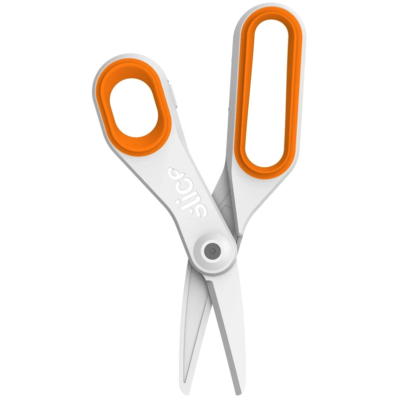 Slice 10545 Ceramic Large Scissors – Durable, Sharp and Finger-Friendly Safety Scissors with Soft-Grip Handles and Rust-Free Blades – Ideal for Household, Kitchen, Office, Warehouse or Crafting