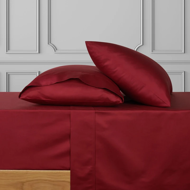 100% Cotton Sheets California King Size, For Everyday Use - Burgundy
