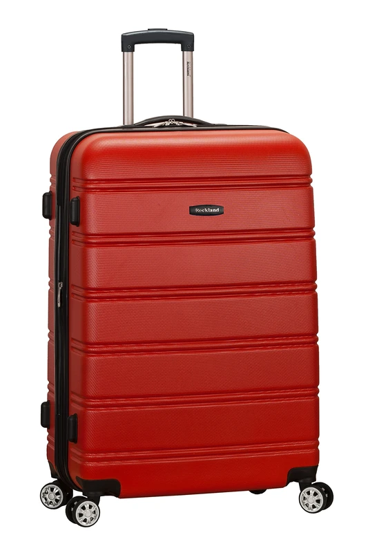 Rockland Abs 28" Expandable Spinner Luggage, Red