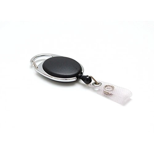 SOGEDEX Oval Badge Belt Winder with Strap Extension 70 cm Set of 5 Black