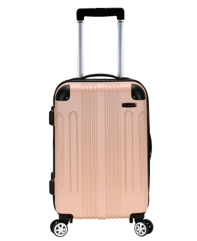 Rockland London Hardside Spinner Wheel Luggage, Champagne, Carry-On 20-Inch, London Hardside Spinner Wheel Luggage