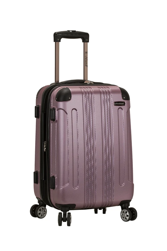 Rockland 20" Expandable Carry On, Spinner Luggage, Pink