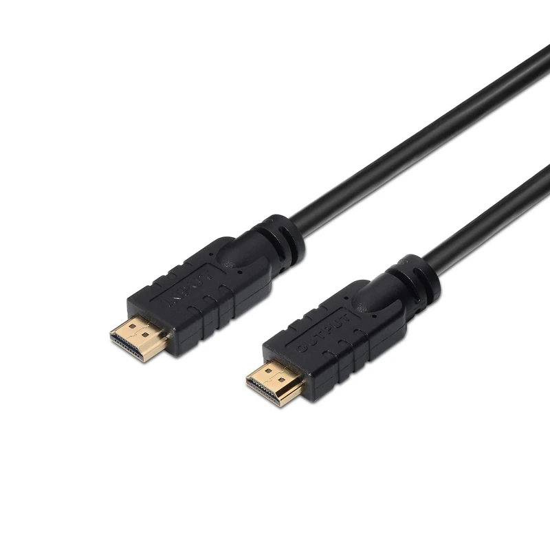 AISENS A119 – 0106 – High Speed HDMI Cable HEC with Repeater (30 m, Chipset for Signal Amplifier, Full HD) Colour Black