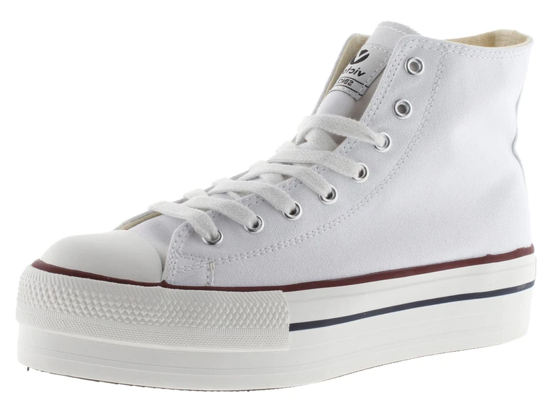 victoria Tribu Canvas High-Top Trainers & Double Platform 1061101 for Women Blanco 41