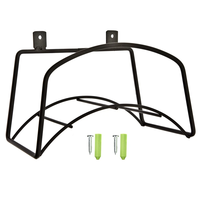brackit Garden Metal Hosepipe Holder – Wall Mounted Garden Hose Pipe Hanger - Solid Steel – Secure to Your Wall with Fittings Included - Sturdy Hosepipe Holder for Tidy Wall Storage