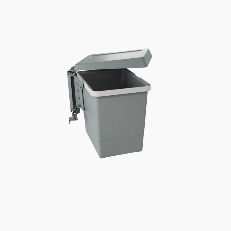 Elletipi PBN ASG28 Swing Line 2 Automatic Plastic Door Bin Large Capacity 15 Litres, Dark Grey, 34 x 3 x 26 cm
