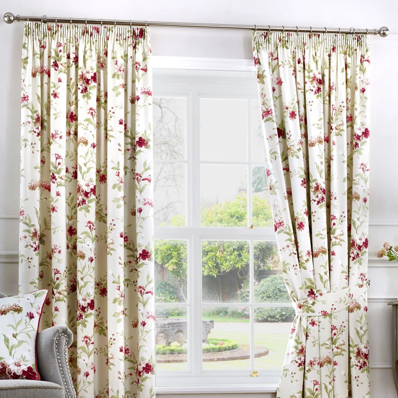 Fusion - Jeannie - Curtains, 168 x 183cm, Red