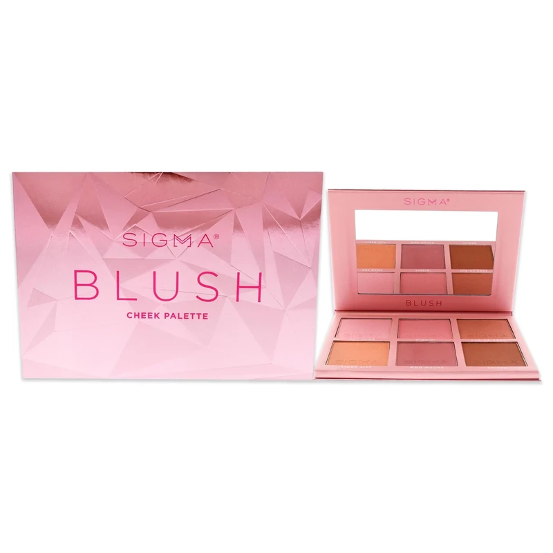 Sigma Beauty Blush Palette - Matte and Shimmer Blush Palette with 6 Hues - Vegan, Buttery Soft Pressed Powder Blush Compact