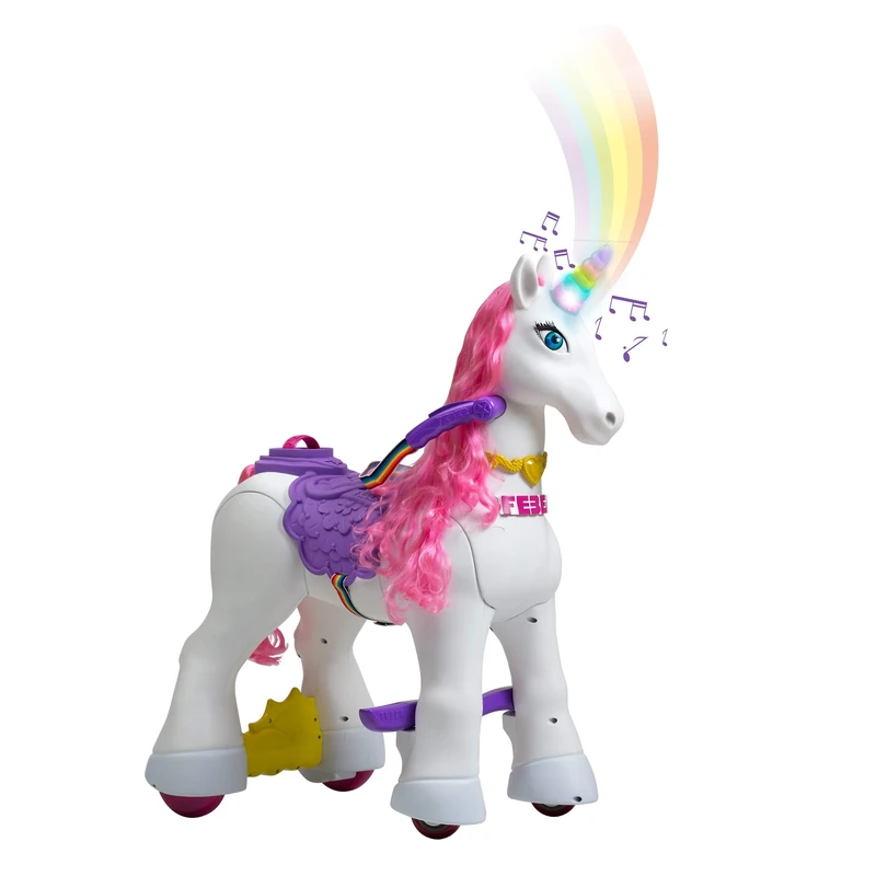 FEBER - My Lovely Unicorn 12V, electronic ride-on pet (Famosa Toys 800011603)