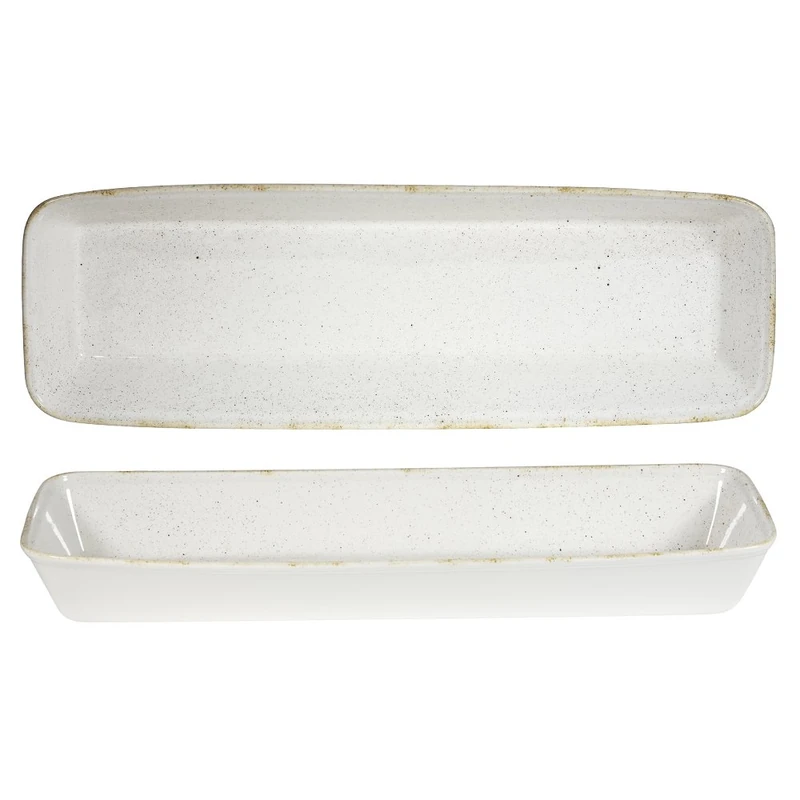 Churchill Stonecast Hints Rectangular Baking Dishes Barley White 160 x 530mm - Image 1