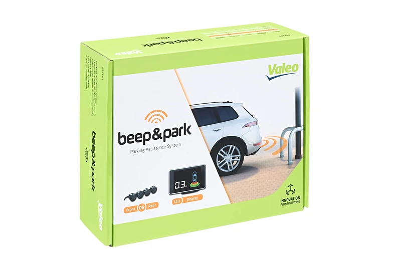 VALEO 632201 - Parking Assistance System - Beep&Park Kit: 4 Sensors + 1 LCD display - Front or Rear Installation