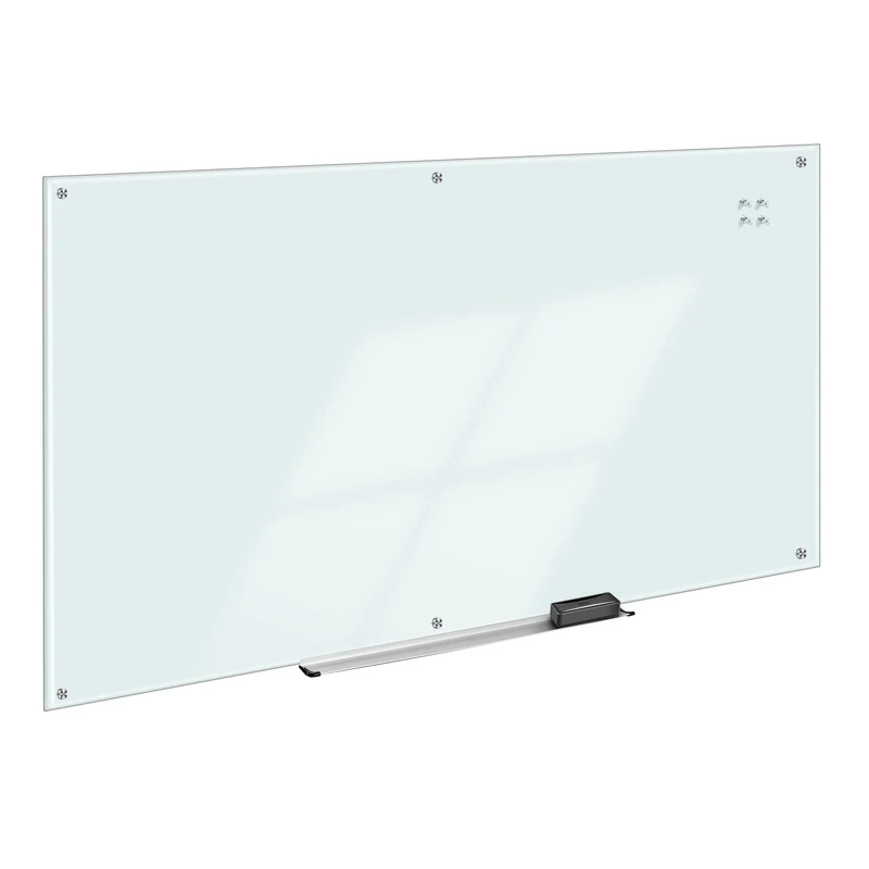 Amazon Basics Glass Dry-Erase Magnetic Board, 244 cm x 122 cm, White