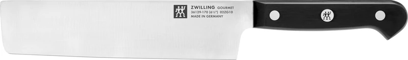 ZWILLING Gourmet Nakiri Knife, 17 cm, Special Stainless Steel, Ergonomic Plastic Handle, Black - Made in Germany