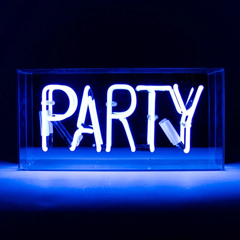 Helio Ferretti Neon Acrylic Box Party, Multi-Colour - Image 1