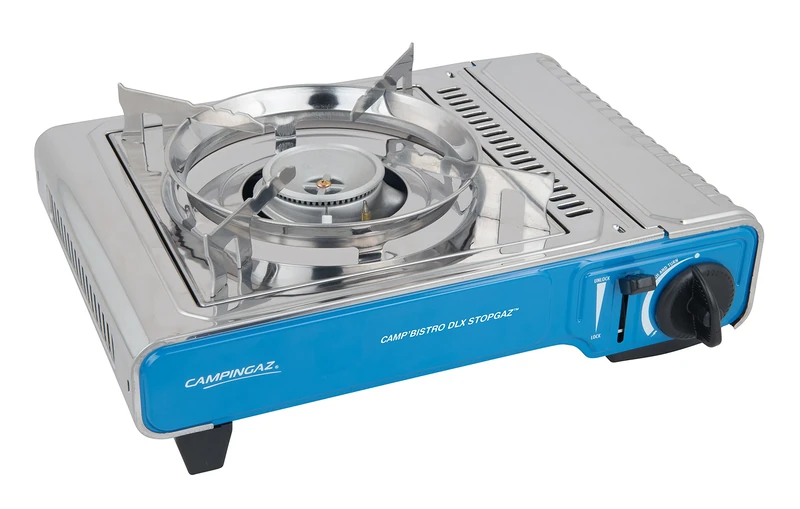 Campingaz Camp 'Bistro DLX Stopgaz 2000009655 Gas Stove, Blue, XL