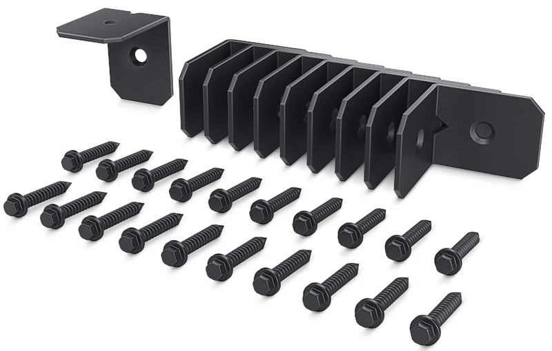 OZCO 51717 Ironwood 2-inch Rafter Clips, (10 per Pack), Black