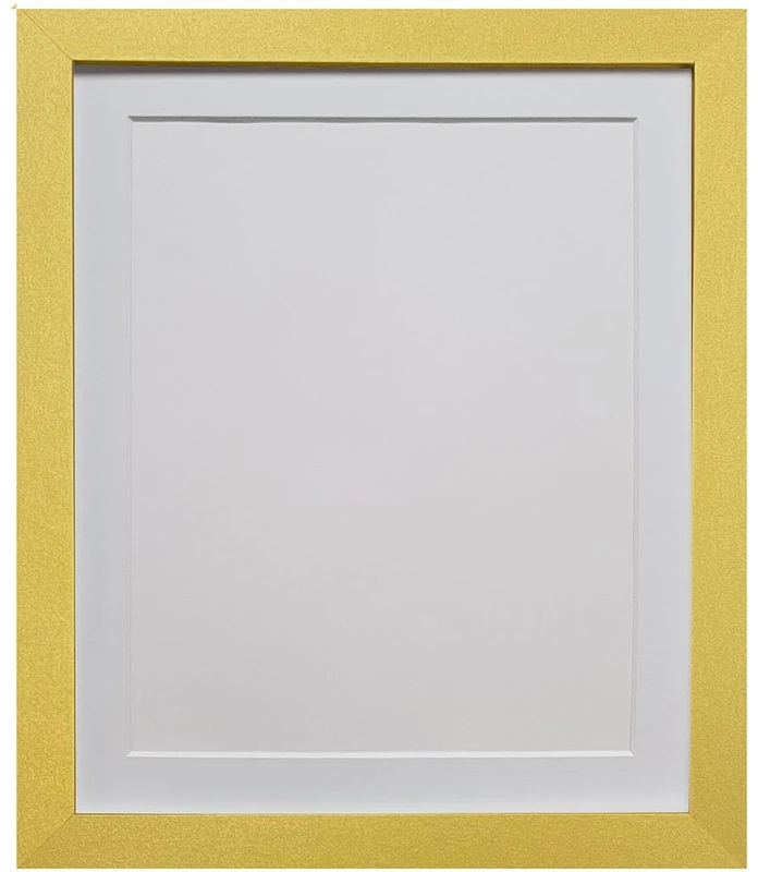 FRAMES BY POST H7 Gold Photo Frame with White Mount PLASTIC GLASS 30 x 24 Inch Image Size A2 - Image 1