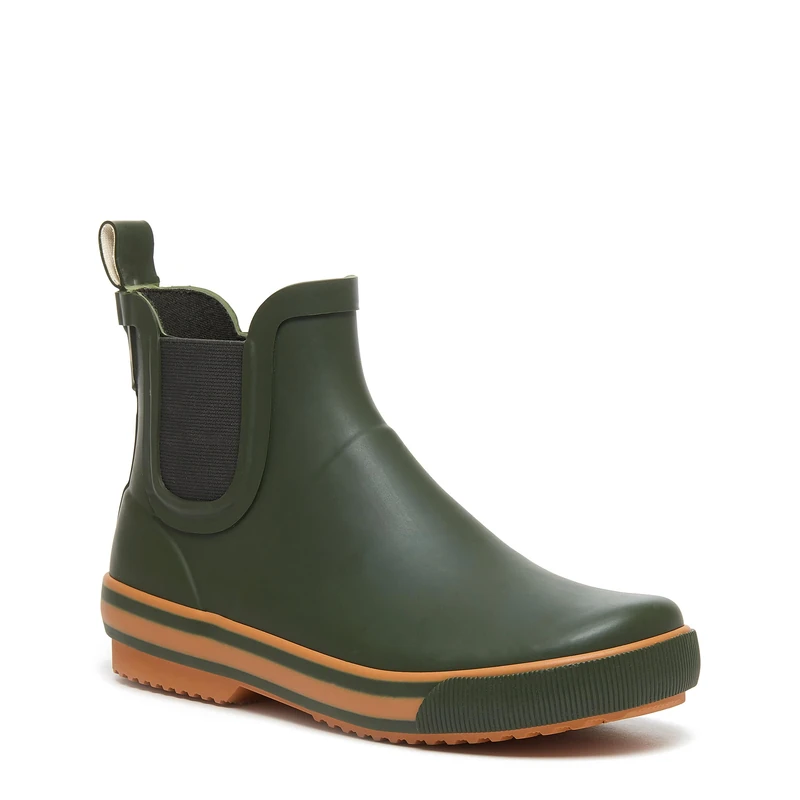 Rocket Dog Women's Rainbow Rubber Rain Boot, Green, 10 Medium US