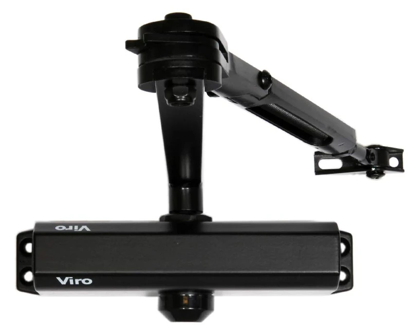 Viro 128.13.2.211 Door Closer, Adjustable Arm, Multi-Strength, Black