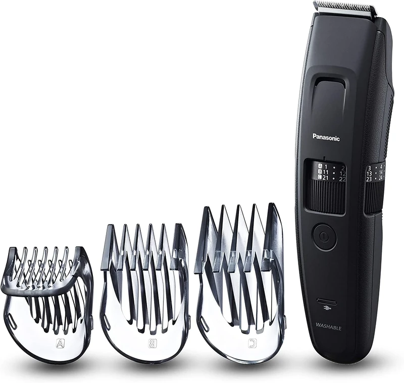 Panasonic ER-GB86 Wet & Dry Electric Beard Trimmer for Men, Rechargeable Mens Grooming Kit, Sharp & Durable Blades, 58 Cutting Lengths From 0.5mm to 30mm, 3 Attachments, Long beards