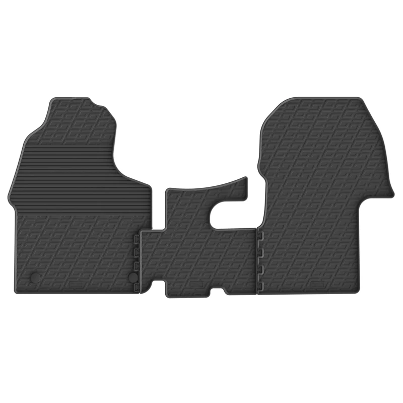 Gledring Rubber car mats set LHD compatible with Mercedes Sprinter Cargo 5/2018- (G profile 3-pieces + mounting clips)